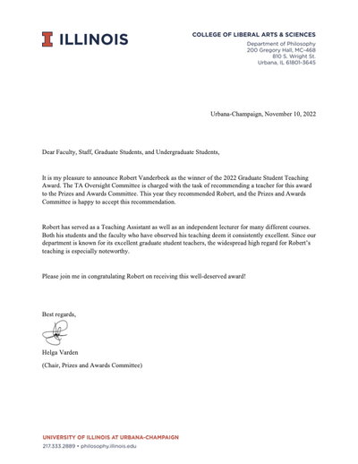 Open Letter